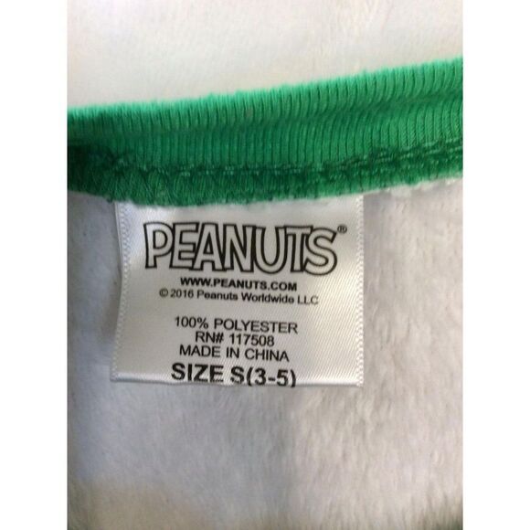 PEANUTS Snoopy Christmas Pajama Top Small Multicolor Polyester - Picture 3 of 3